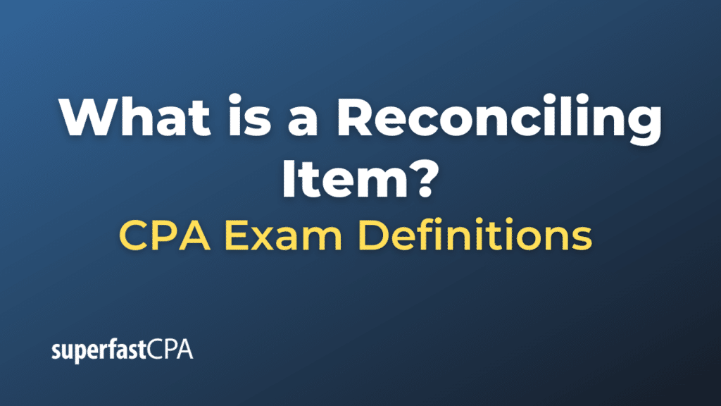 Reconciling Item