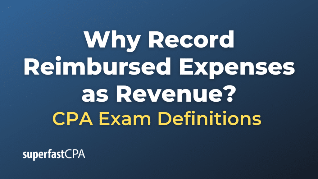 Record Reimbursed Expenses as Revenue