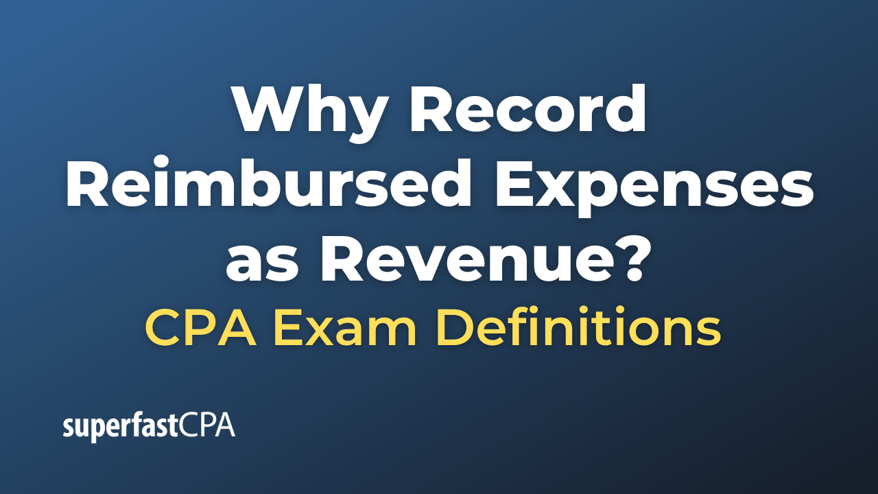 Record Reimbursed Expenses as Revenue