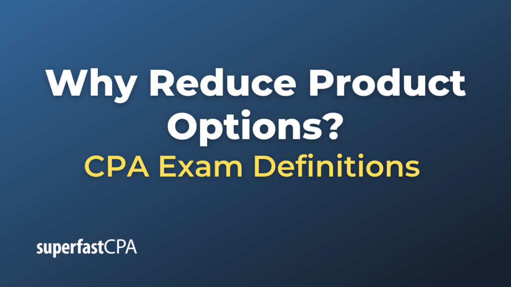 Reduce Product Options