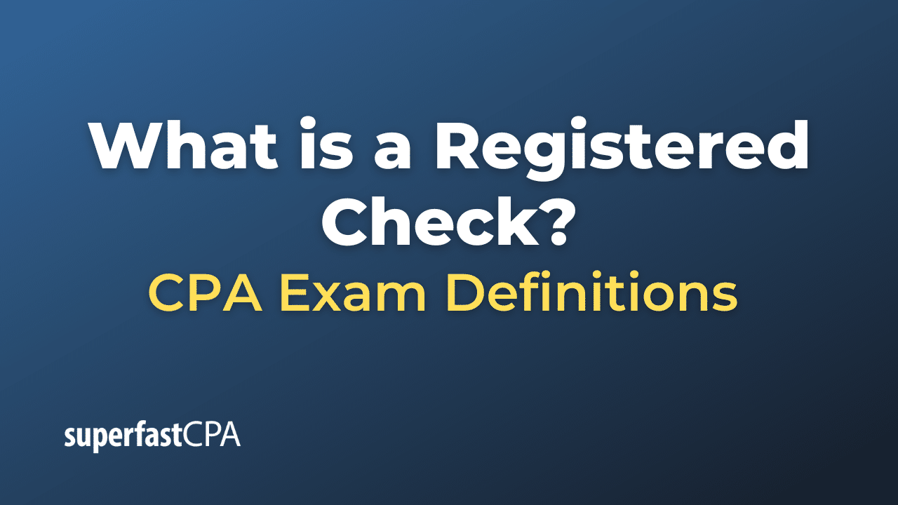 Registered Check