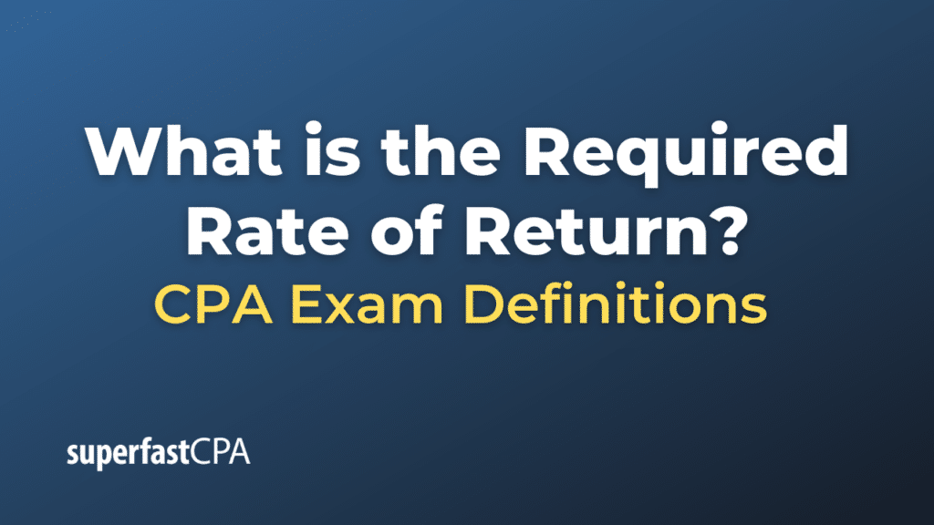 Required Rate of Return