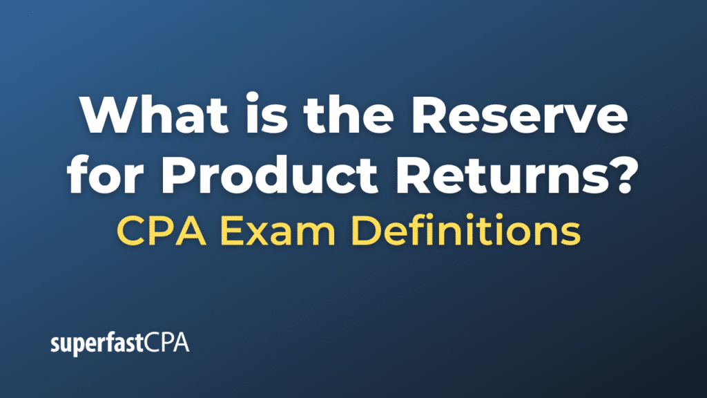 Reserve for Product Returns