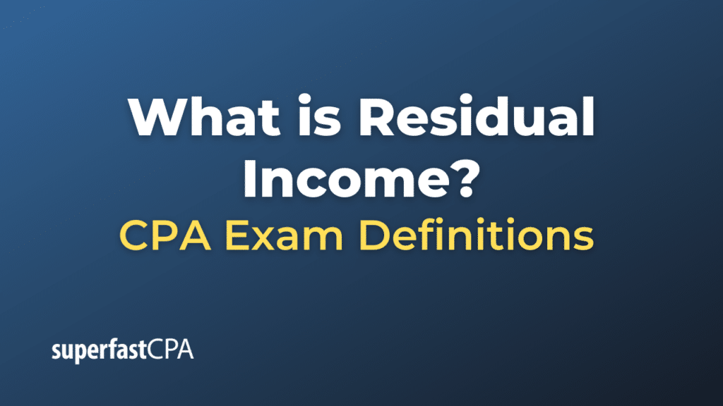 Residual Income