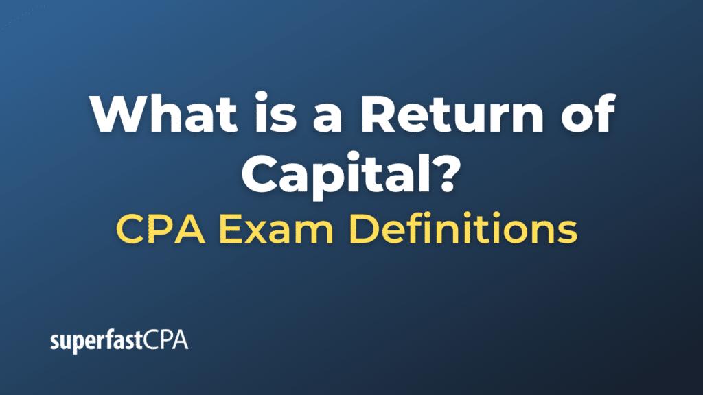 Return of Capital