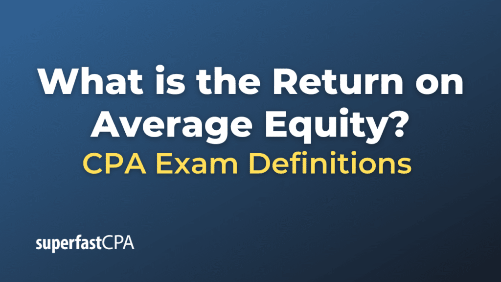 Return on Average Equity