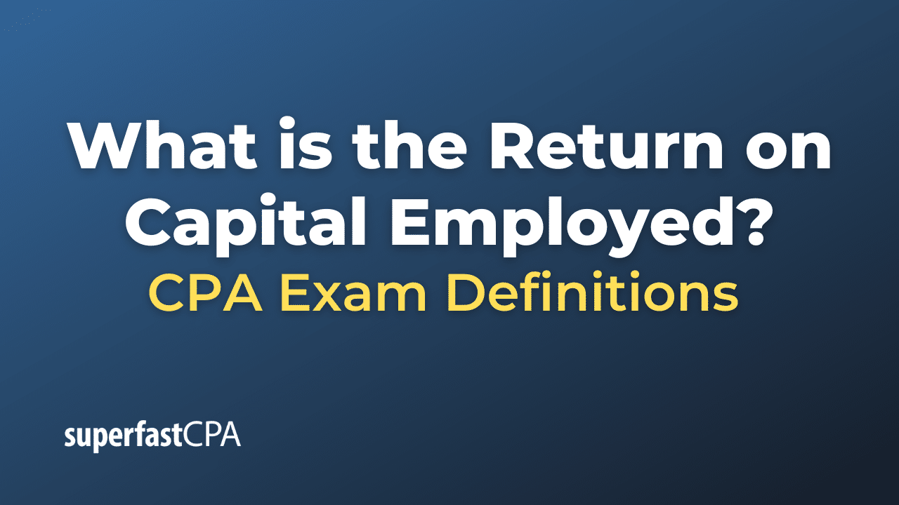 What is the Return on Capital Employed?