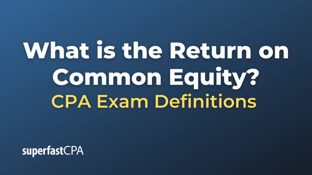 Return on Common Equity