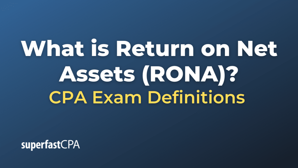 Return on Net Assets (RONA)