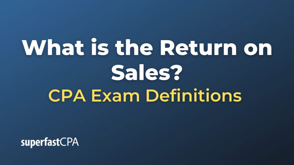 Return on Sales