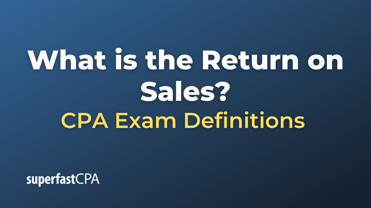 Return on Sales