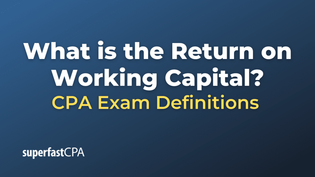 Return on Working Capital
