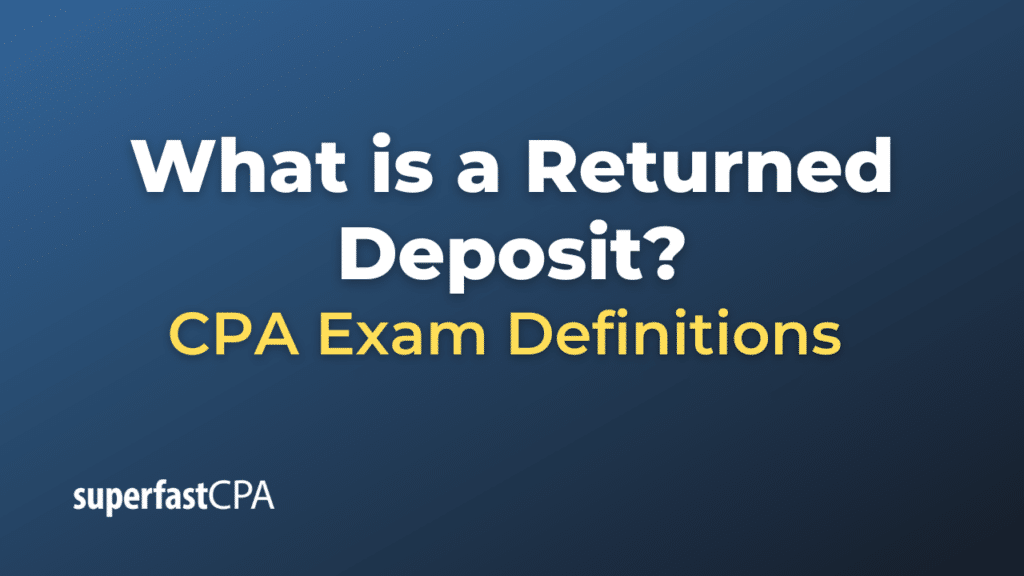 Returned Deposit