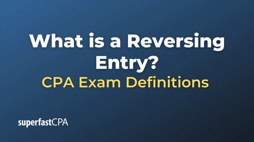 Reversing Entry
