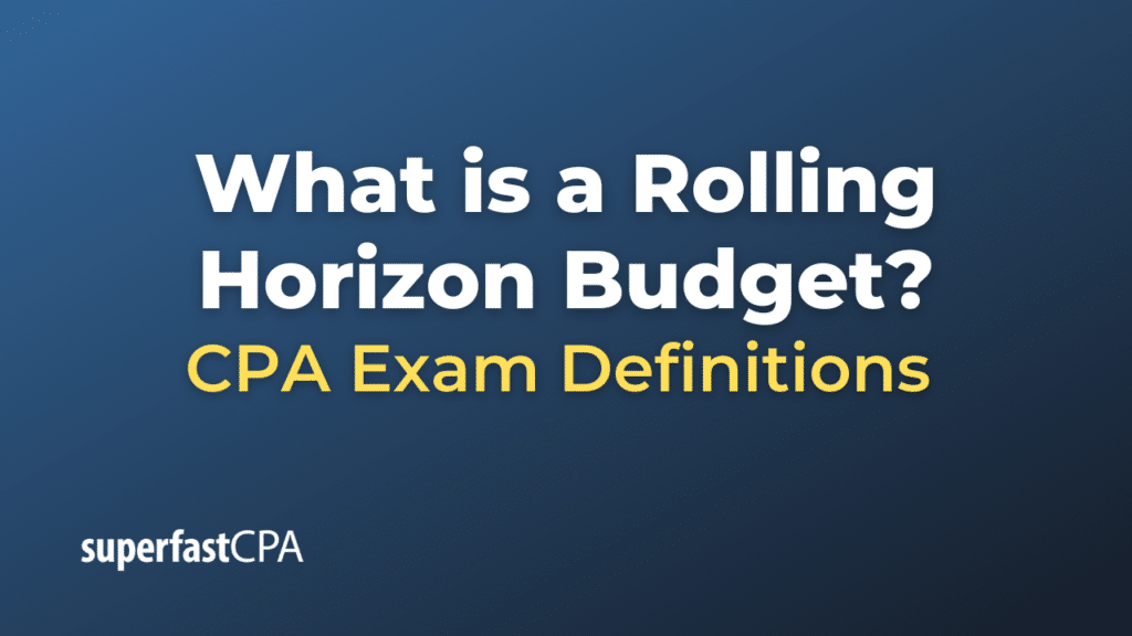 Rolling Horizon Budget