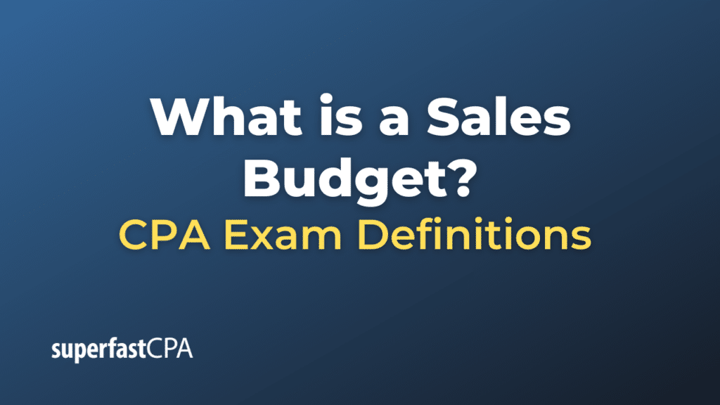 Sales Budget