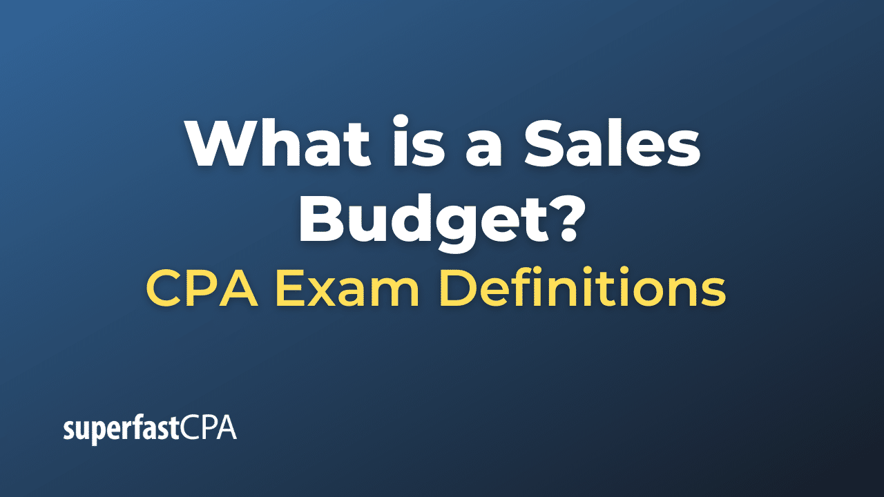Sales Budget