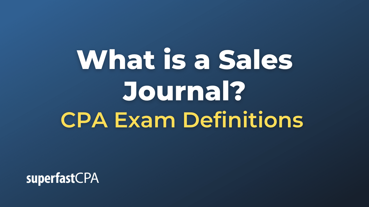 What is a Sales Journal?
