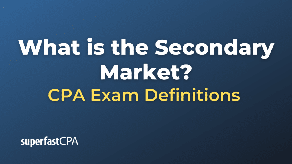 Secondary Market