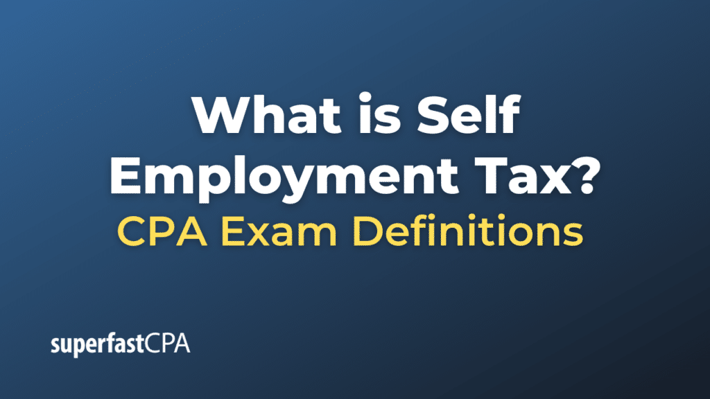 Self Employment Tax