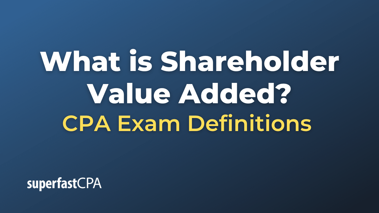 Shareholder Value Added