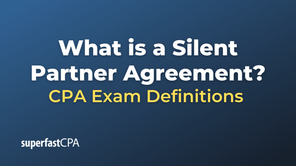 Silent Partner Agreement