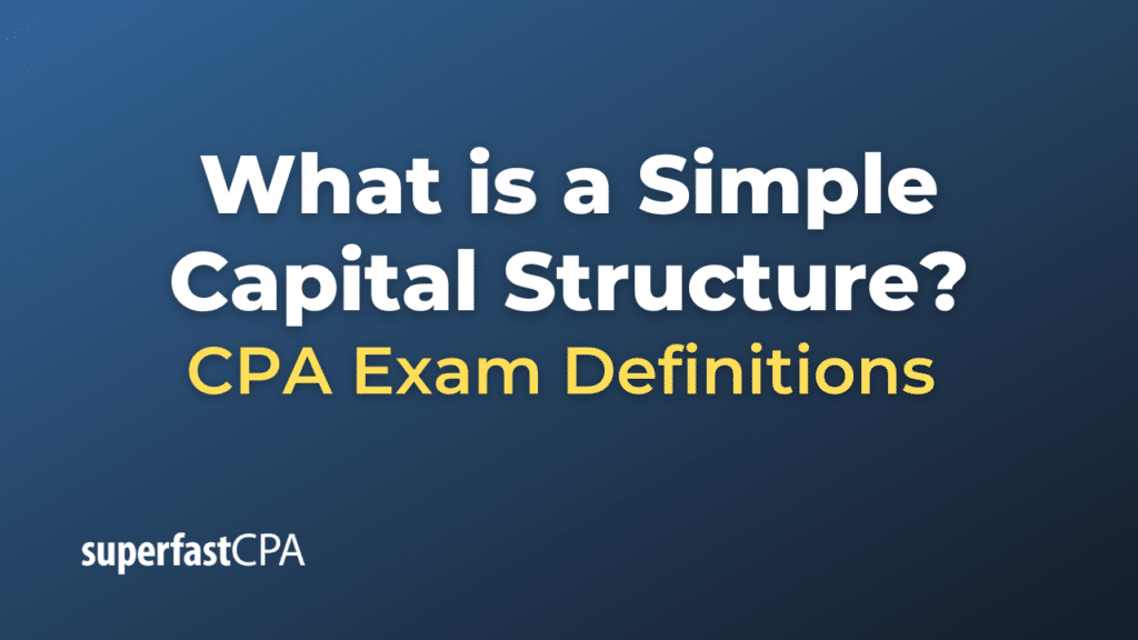 Simple Capital Structure