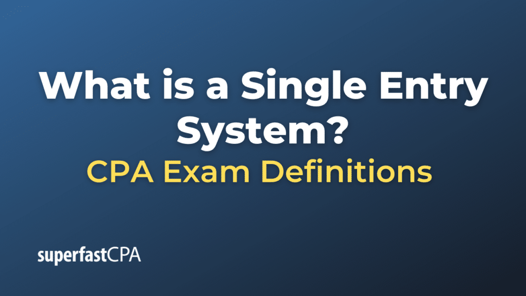 Single Entry System