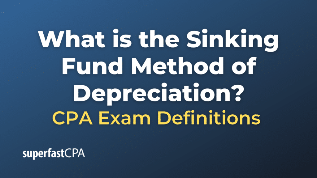 Sinking Fund Method of Depreciation