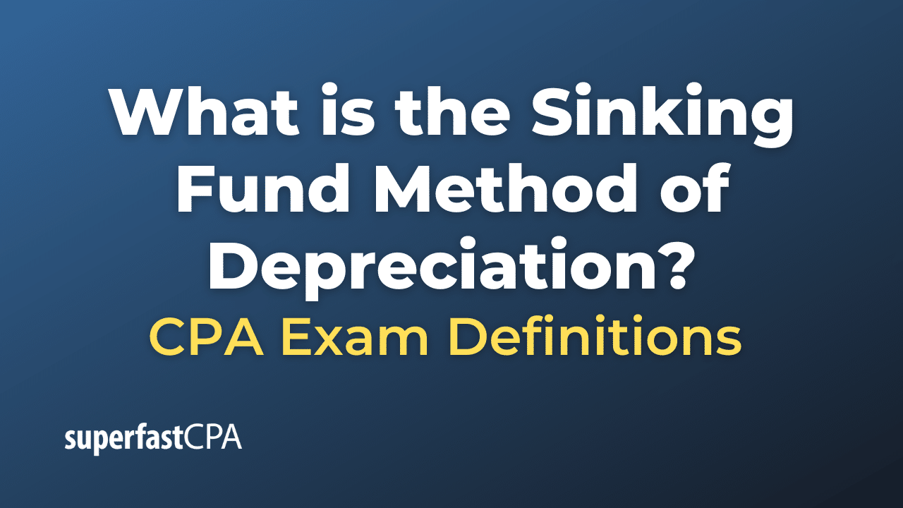 What is the sinking fund method of depreciation superfastcpa cpa review