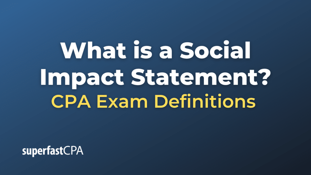 Social Impact Statement