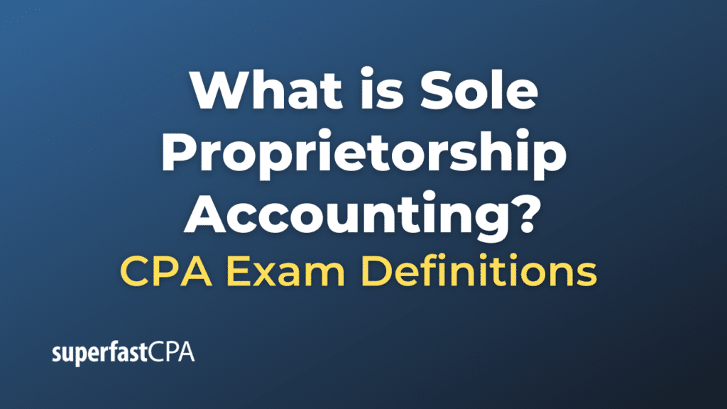 Sole Proprietorship Accounting
