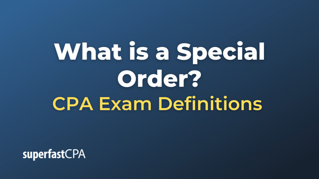 Special Order