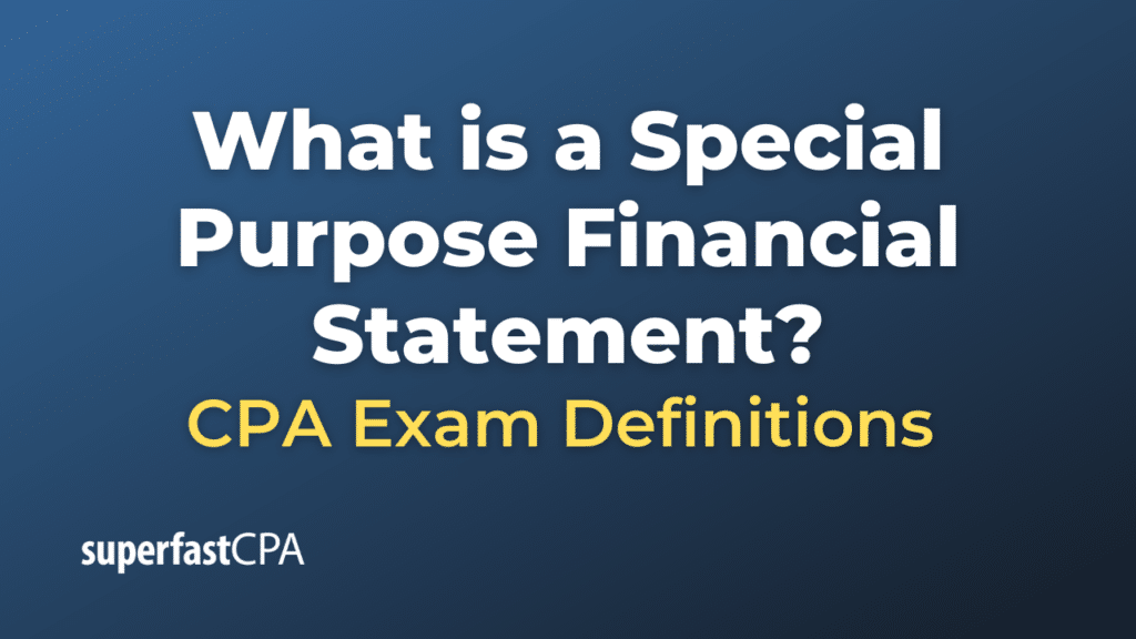 Special Purpose Financial Statement