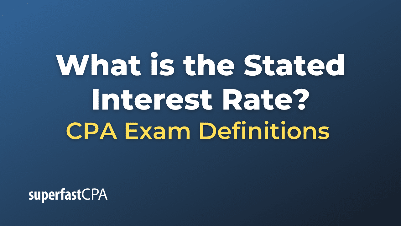 What is the Stated Interest Rate?