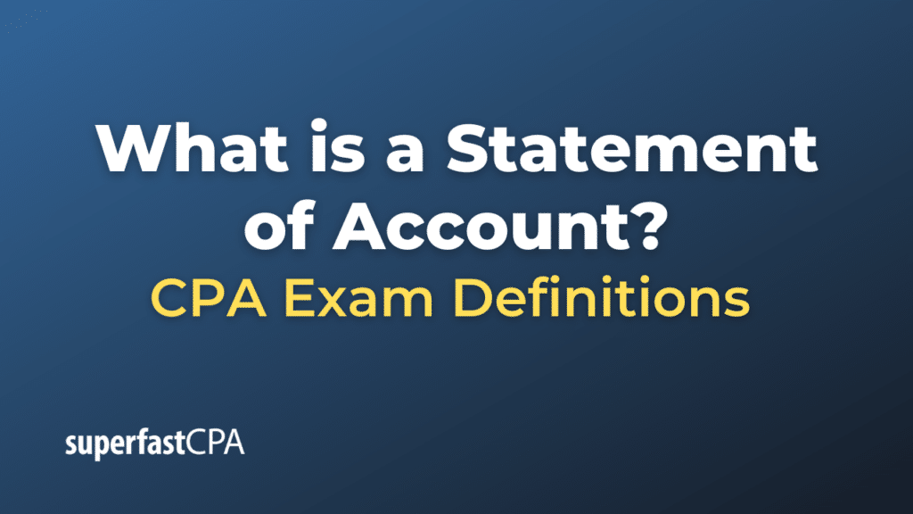 Statement of Account