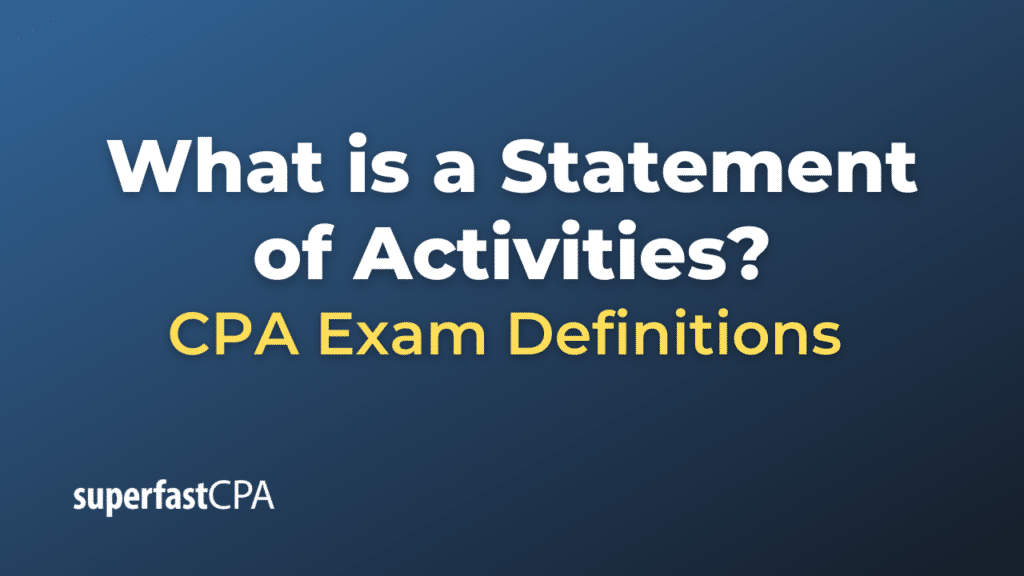 Statement of Activities