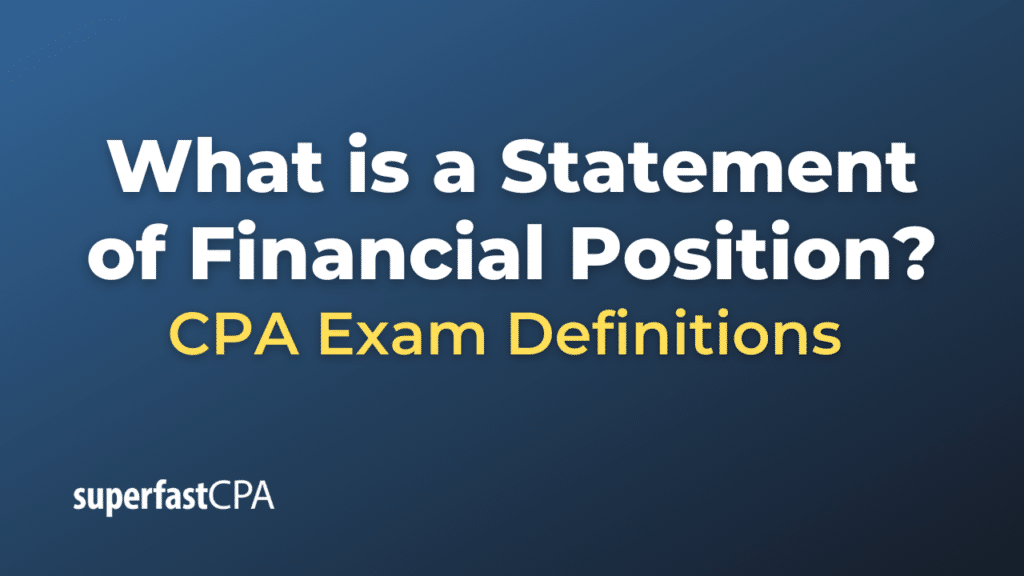 Statement of Financial Position