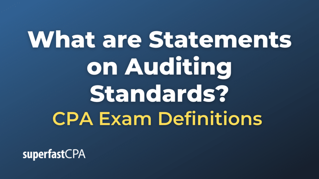 Statements on Auditing Standards