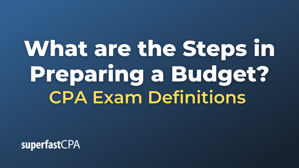 Steps in Preparing a Budget