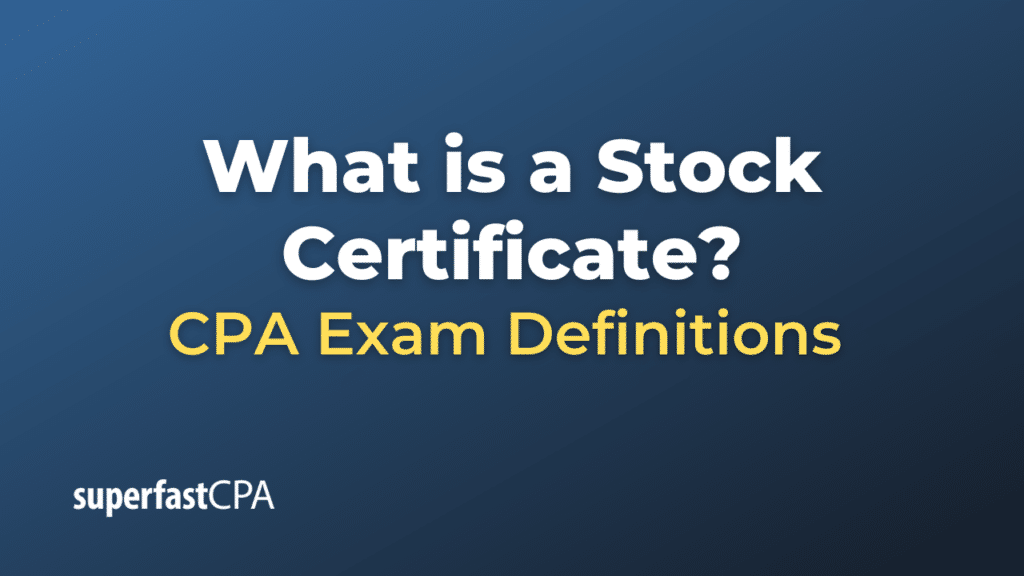 Stock Certificate