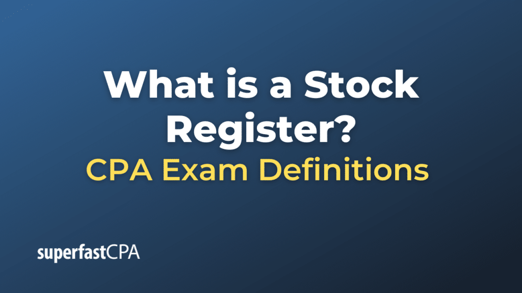 Stock Register