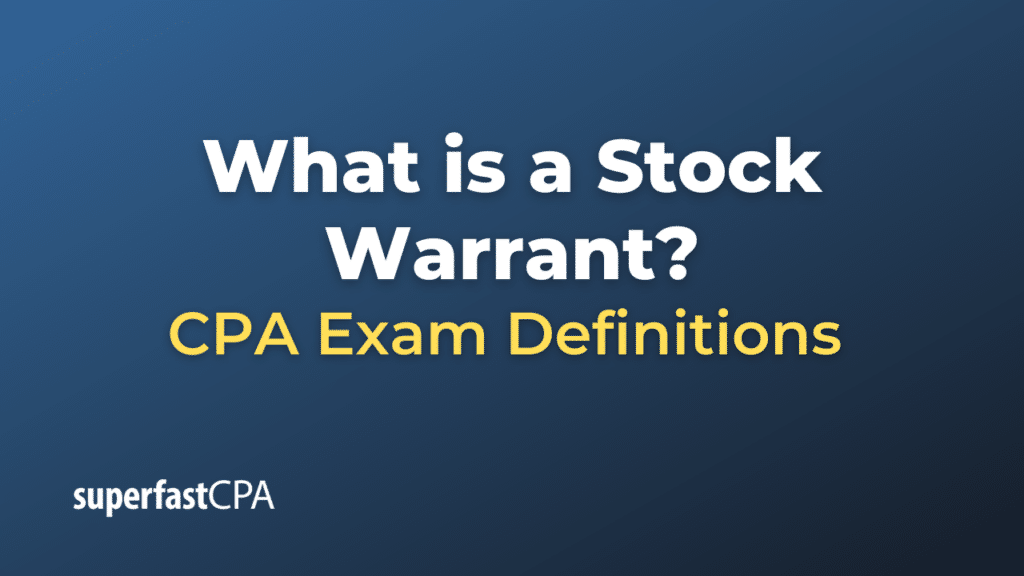 Stock Warrant