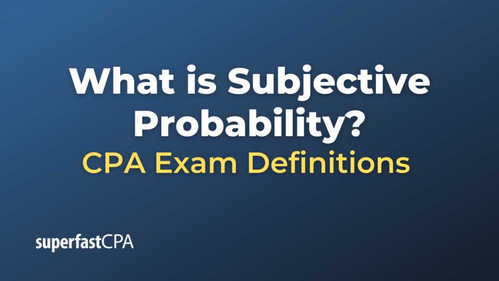 Subjective Probability