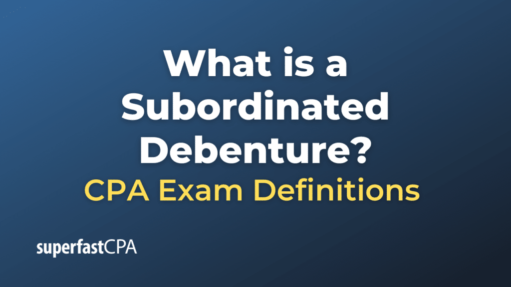 Subordinated Debenture