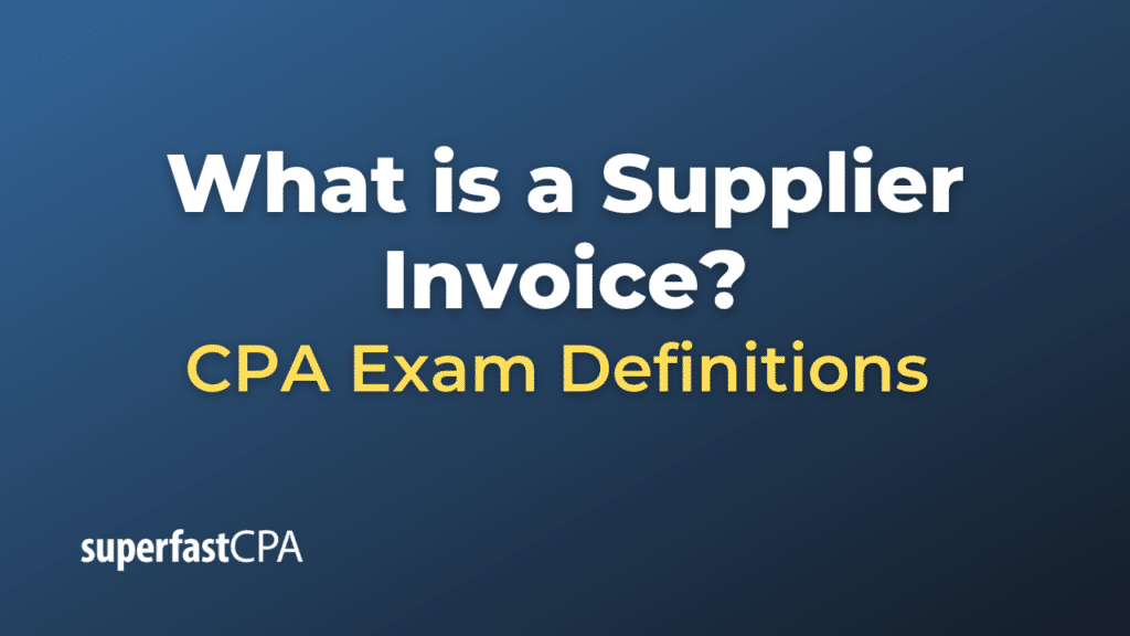Supplier Invoice