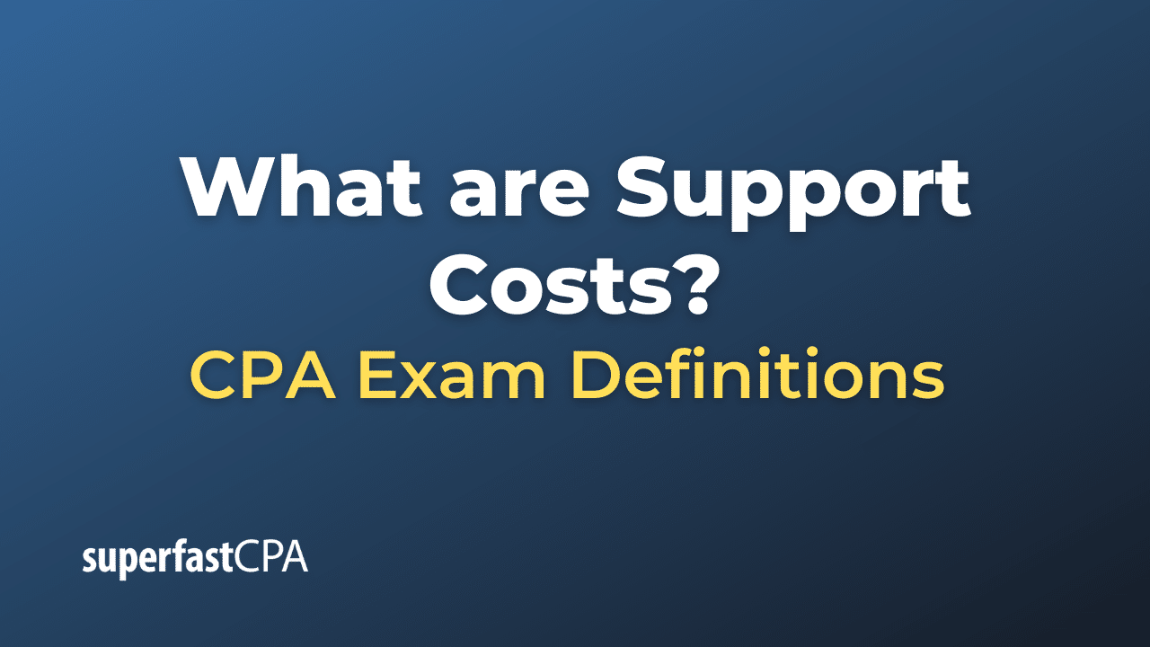Support Costs