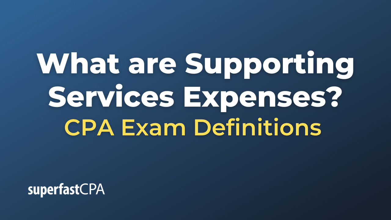 Supporting Services Expenses