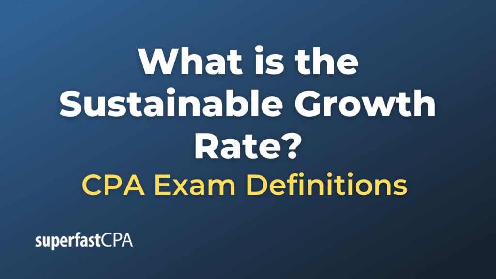 Sustainable Growth Rate