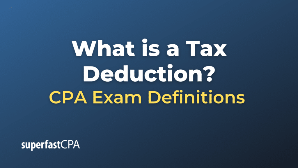 Tax Deduction